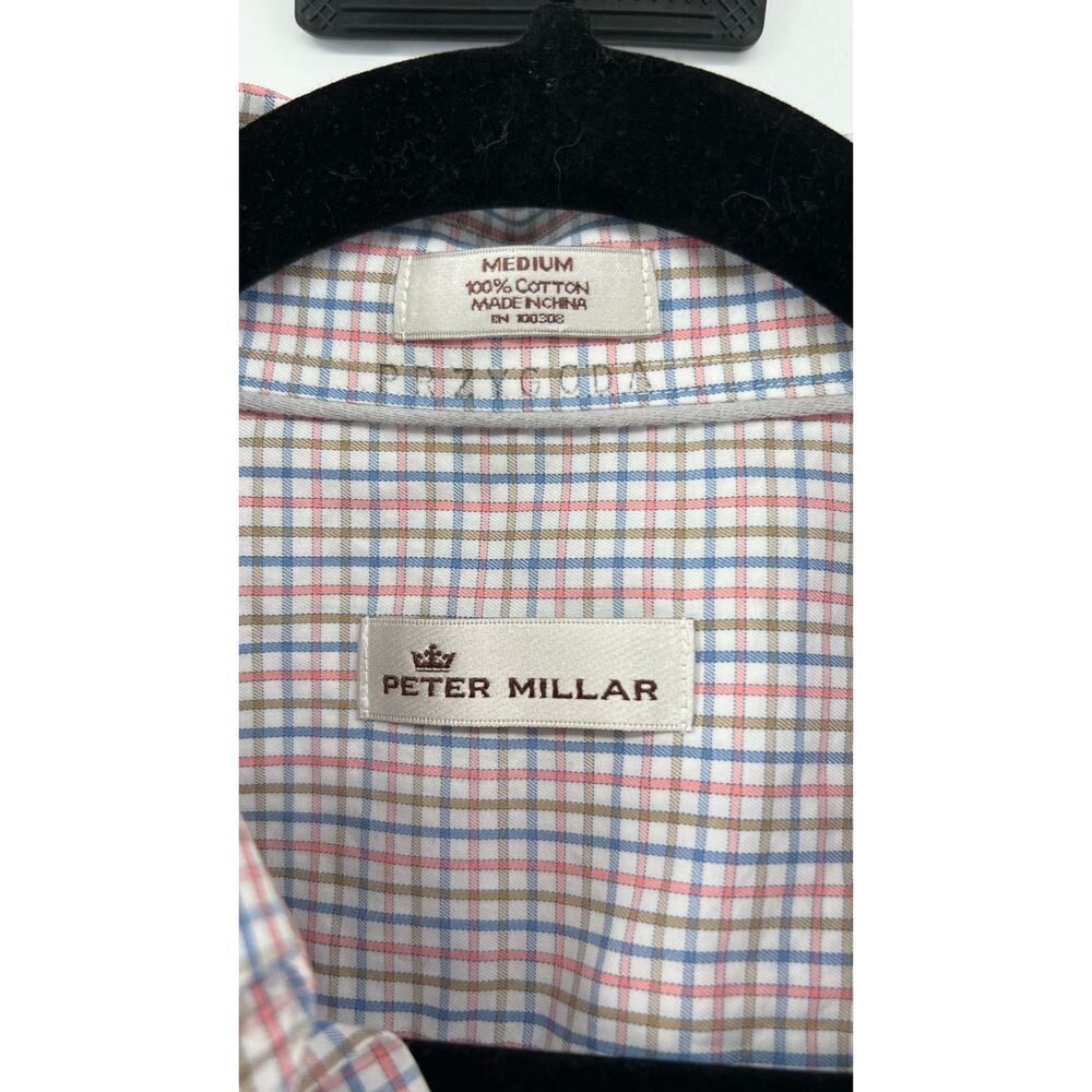 Peter Millar Button Down Collard Shirt Plaid Men'… - image 3